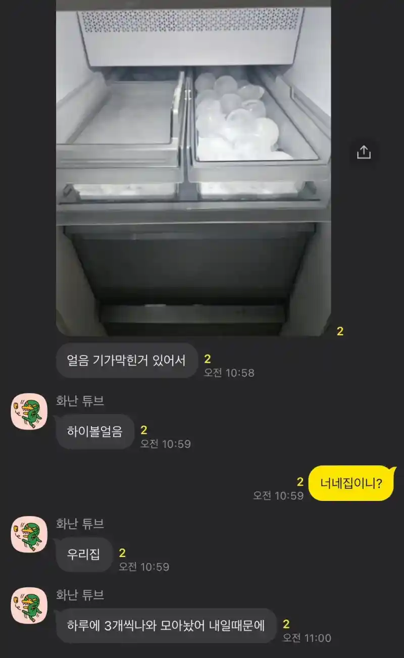 집들이 때문에 얼음 모아둔 친구...jpg