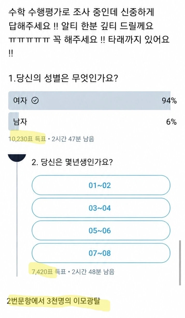 수행평가 도와주고 싶던 3천명의 랜선이모들