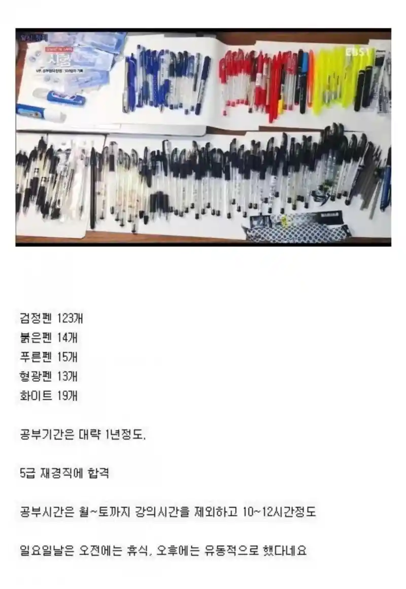 5급 공무원 합격 수험생의 공부량.jpg