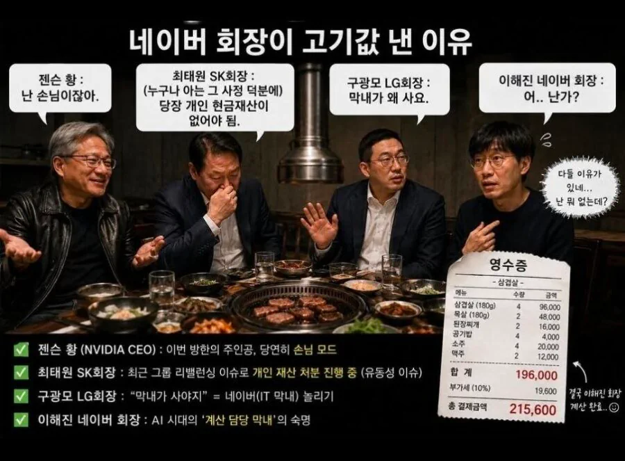 네이버 회장이 고기값을 낸 이유
