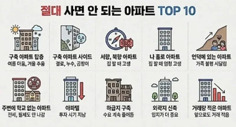 절대사면 안되는 아파트 top