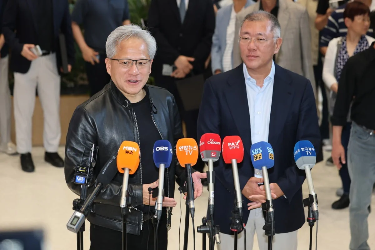 정의선, 젠슨 황에 '새만금 프로젝트' 참여 제안…젠슨 황 반응은