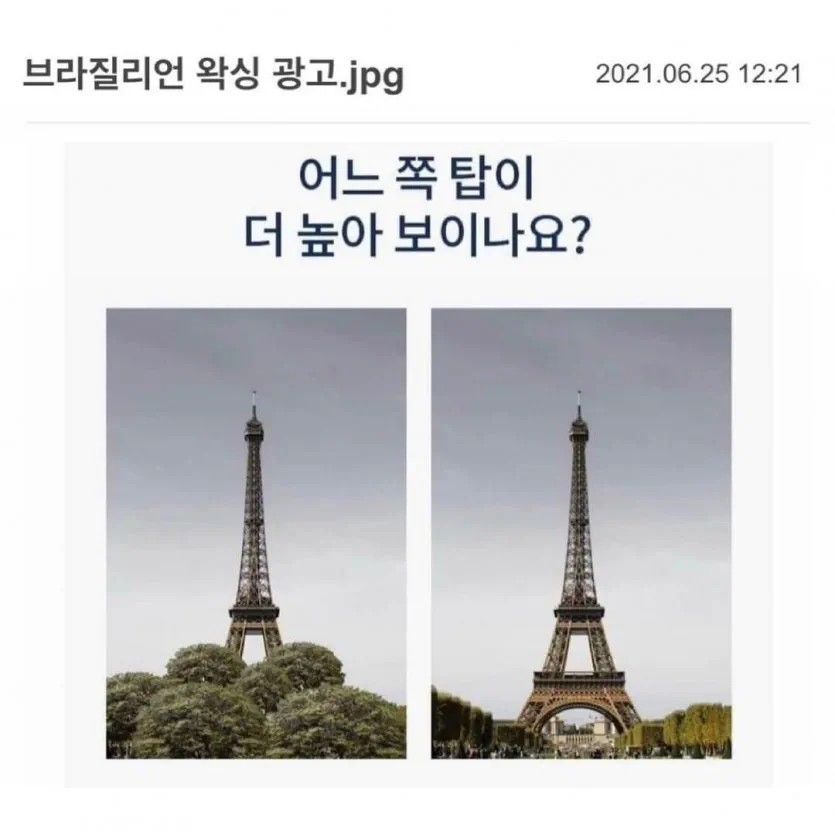 브라질리언 왁싱 광고