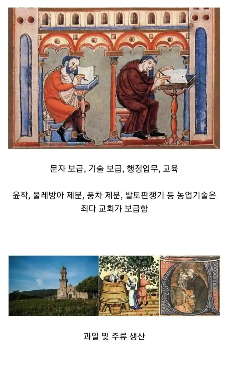 중세 교회가 십일조 걷어서 한 일