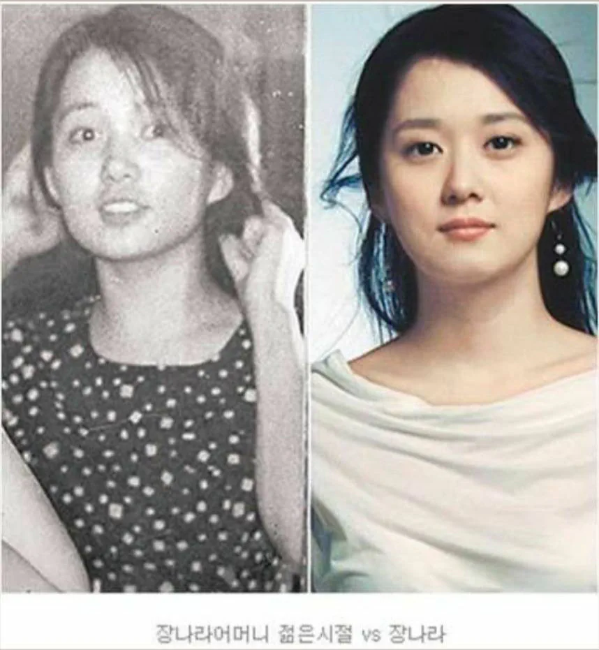 젊은 시절 장나라 어머니 VS. 장나라.jpg