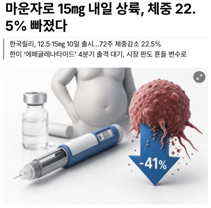 마운자로 초고용량(15mg) 내일부터 한국 출시.JPG