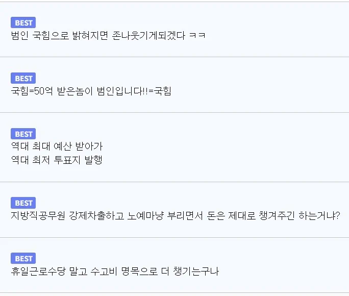 투표용지 논란에도 쌈짓돈 2억… 선관위 직원들 '보너스' 챙긴다