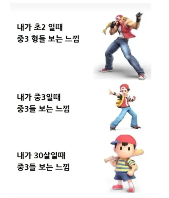 나이별로 공감하는 중학생 3학년을 보는 시선