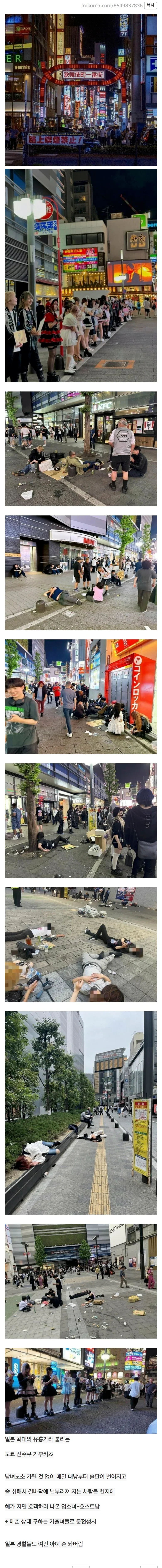 일본 최대 유흥가 근황