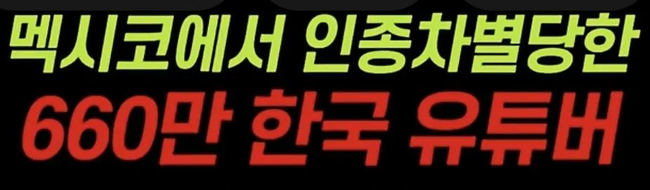 660만 유투버 인종차별하다 박재된 회장