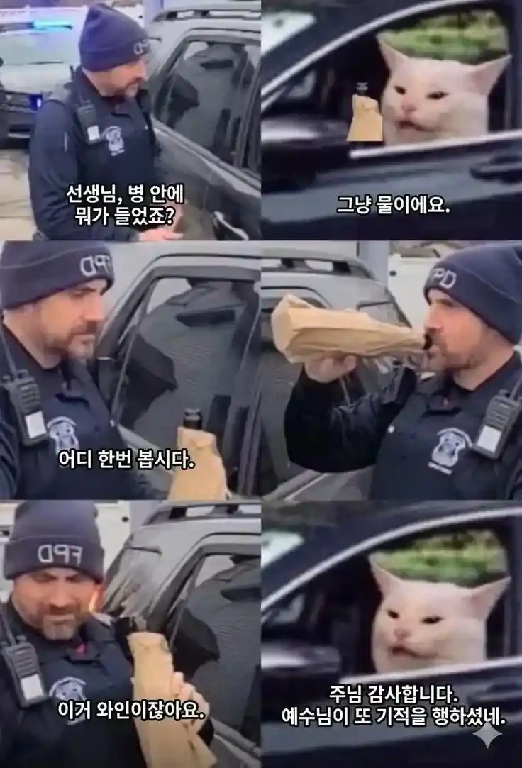 이건 그냥 물이예요, 경찰 아저씨