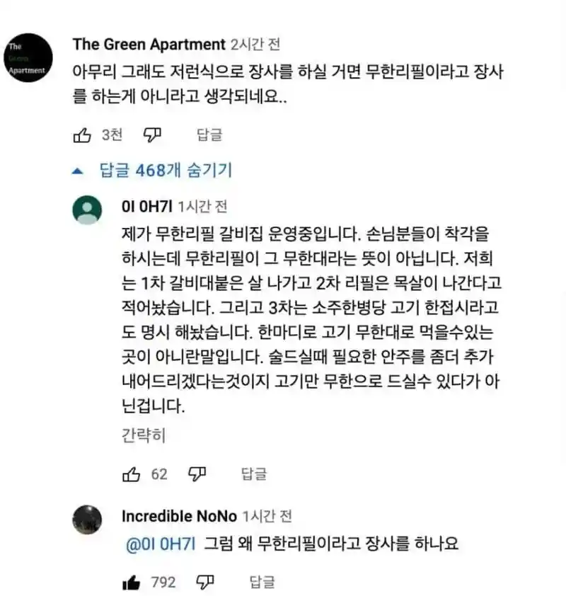 무한리필의 의미