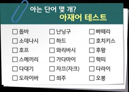 아재어 테스트