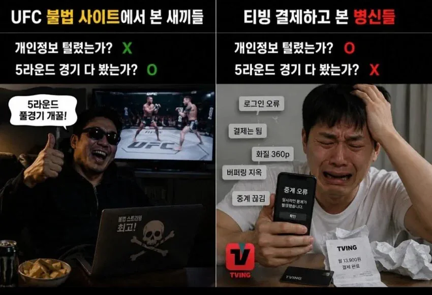 합법사이트vs불법사이트 이용자 차이
