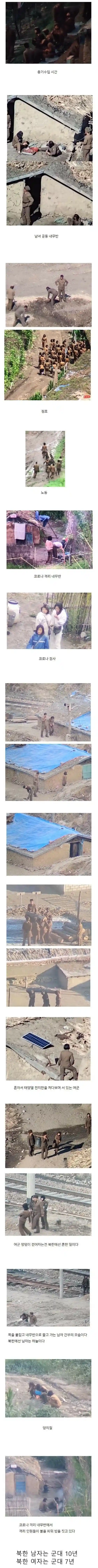 북한군 여군 내무반 모습