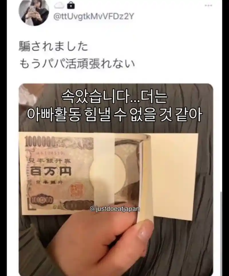 파파카츠 통수맞은 일본녀