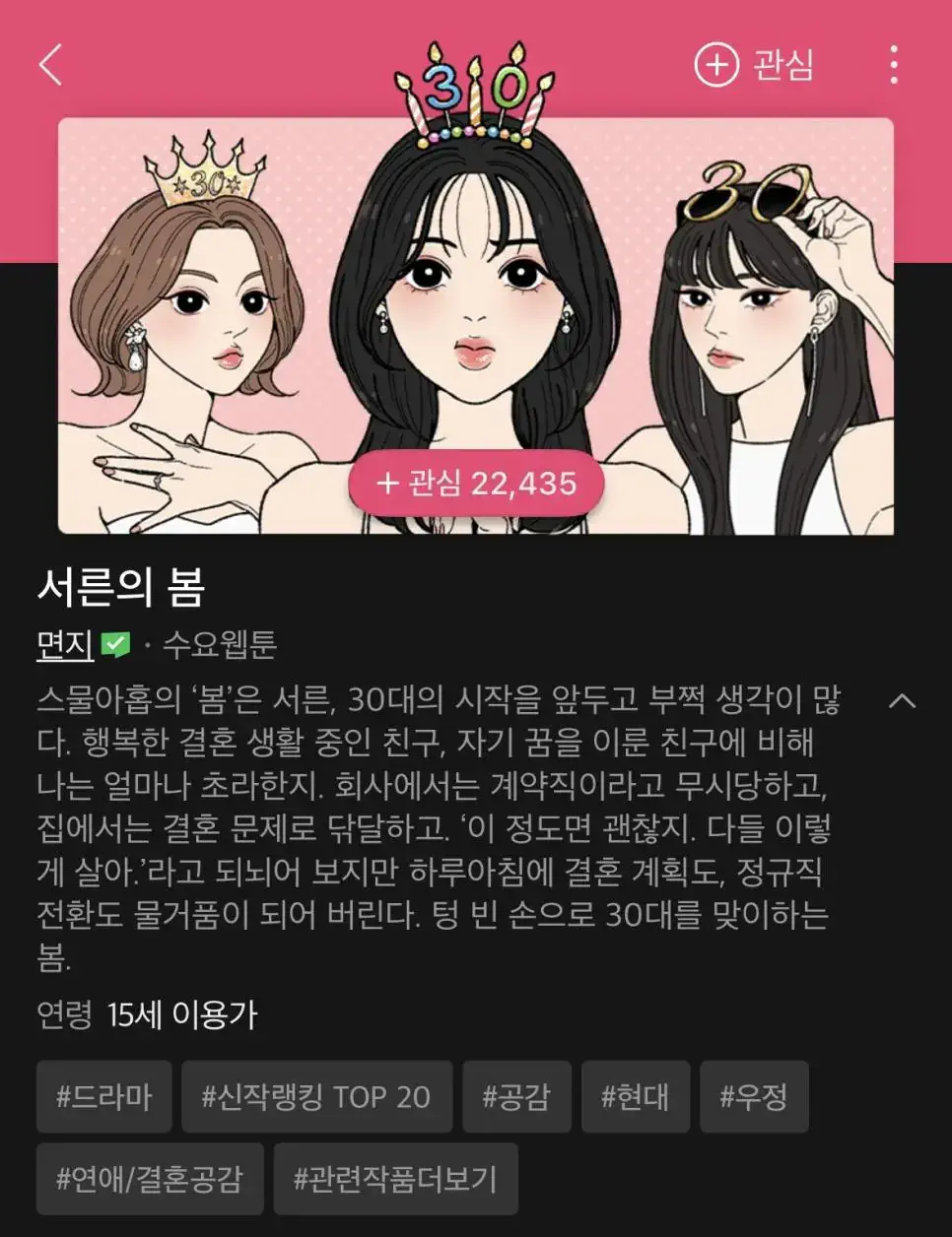 미혼 여자들이 난리치고 있다는 네이버 신작 웹툰