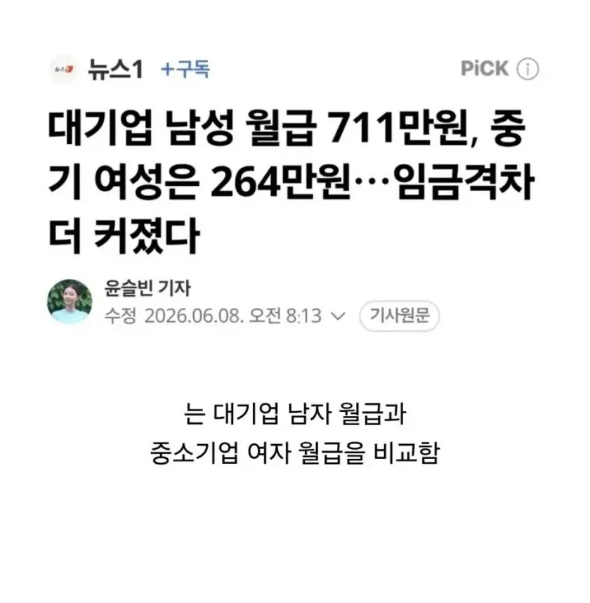 남녀 임금격차 더 커졌다,