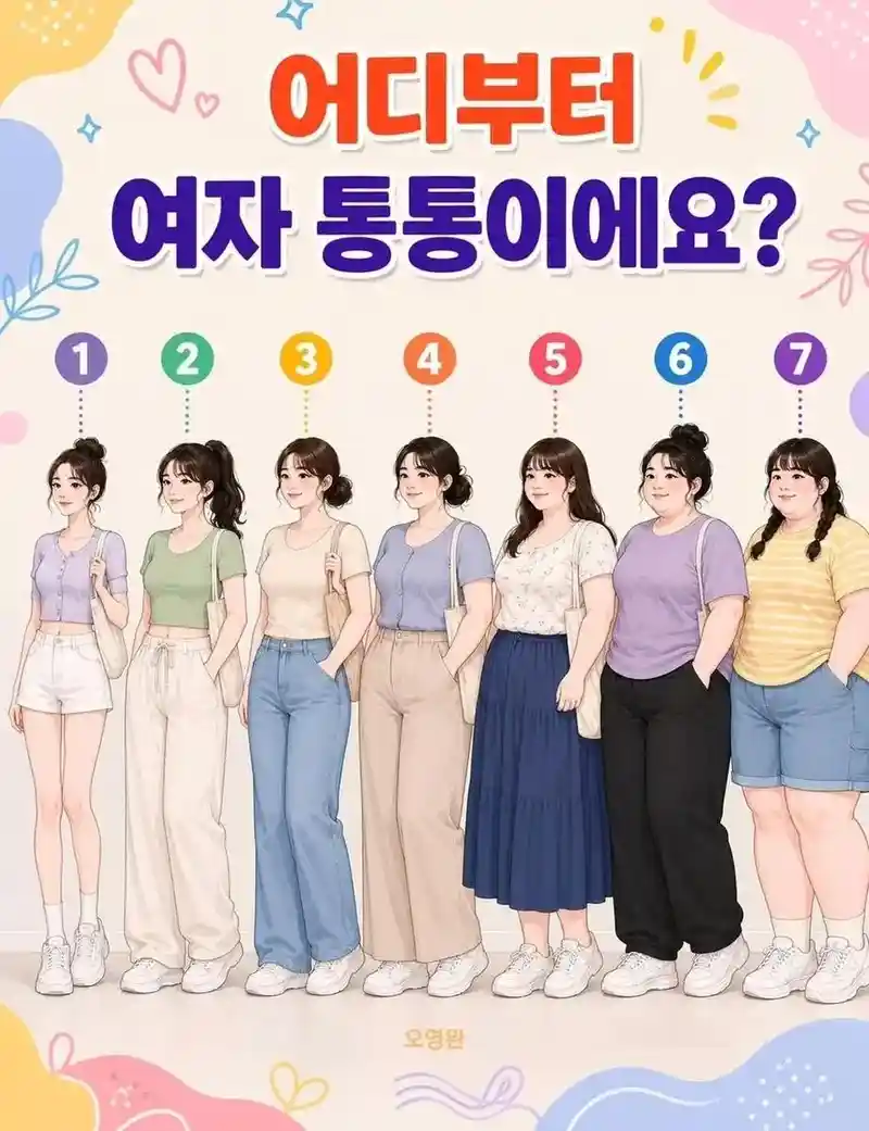 남녀 확연히 갈린다는 여자 통통의 기준