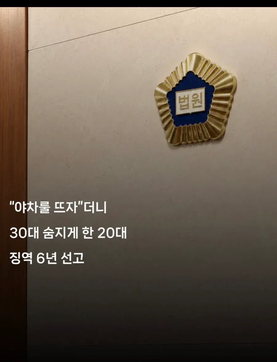 야차룰 뜨자 30대 숨지게 한 20대 징역 6년