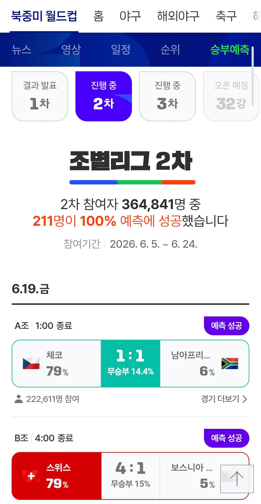 네이버 월드컵 32강 승부예측 성공하면 네이버페이를 줍니다