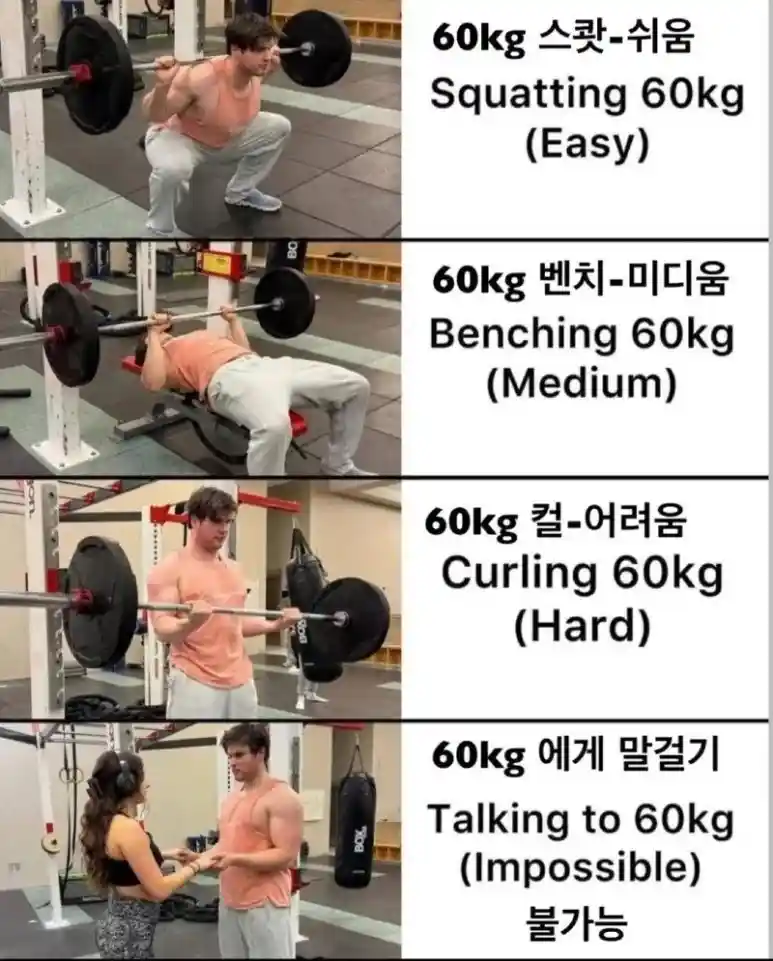 다르게 느껴지는 60kg의 무게
