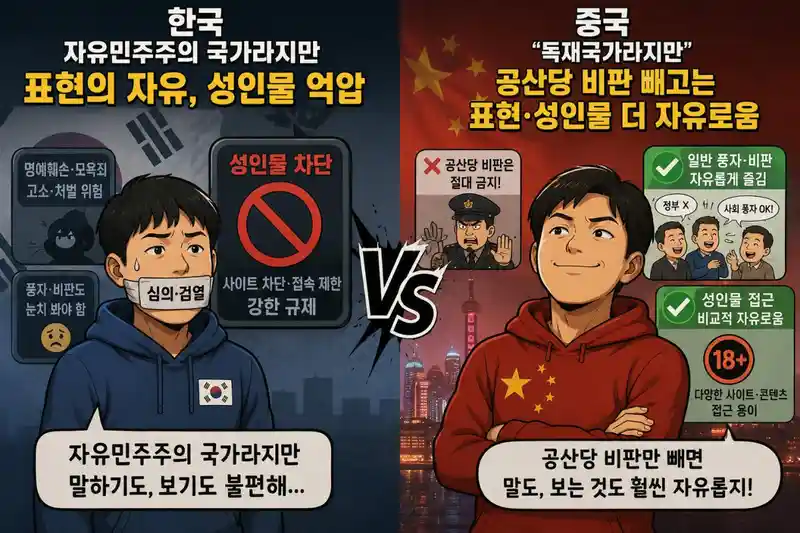 7월7일 이후 한국 vs 중국 비교