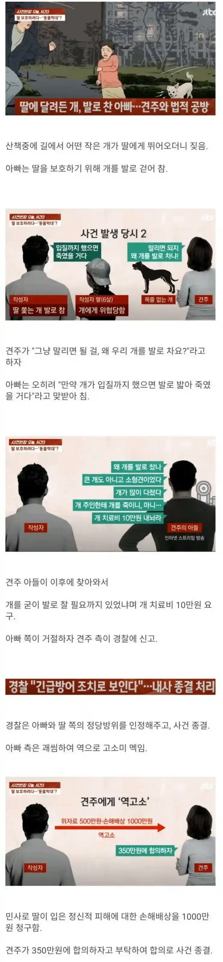 딸 보호하려다.. 동물학대??