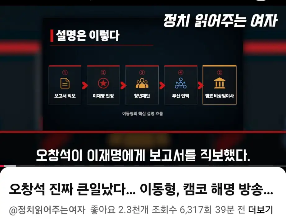 정읽녀>> 이동형, 캠코 해명 방송 대참사 "판도라의 상자 열렸다"