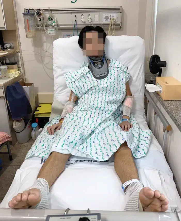 알바하다가 전신마비 판정받은 20대 대학생