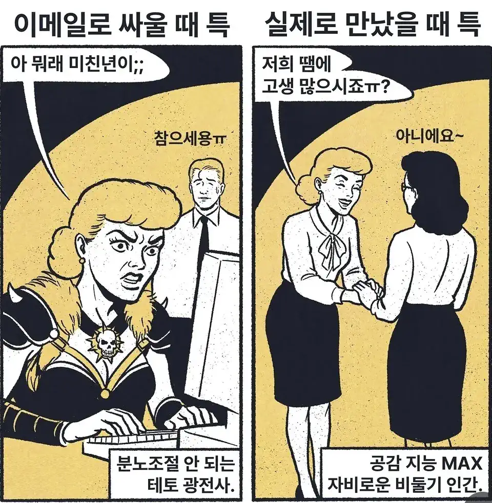 회사에서 옆부서와 현피뜰 때 다들 이래?