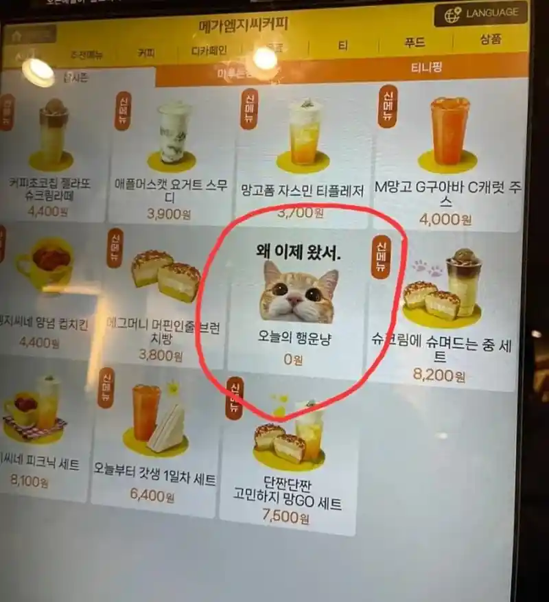 메가커피 메뉴
