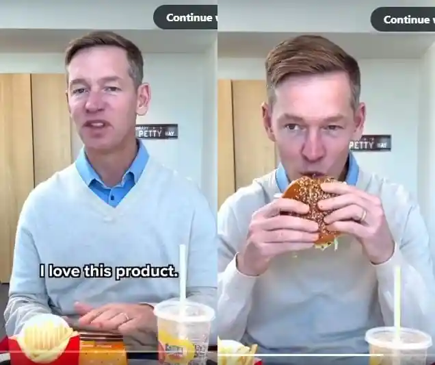 맥날 ceo가 햄버거 맛대가리없이 씹은 이유 알려짐