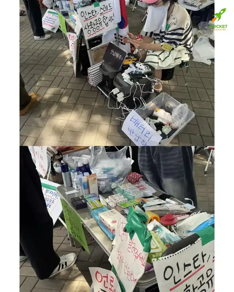 잠실 시위대 전기배급소 근황