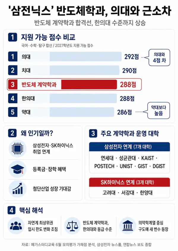 의대 입결급 된 반도체학과 ㄷㄷㄷ