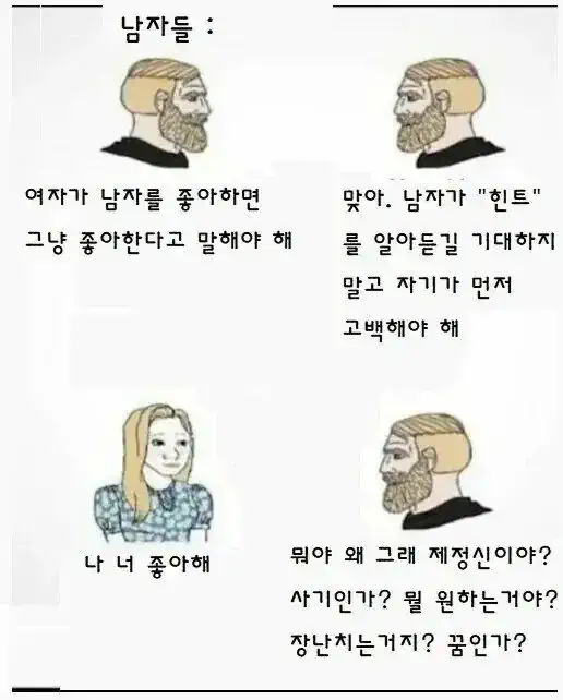 여자가 남자를 좋아하면 그냥 좋아한다 말해야함