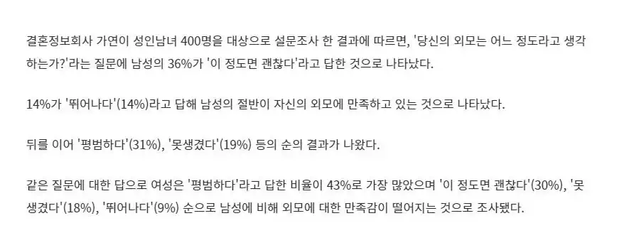 한국에 못생겨서 열등감 가진 사람이 적다는 증거.JPG