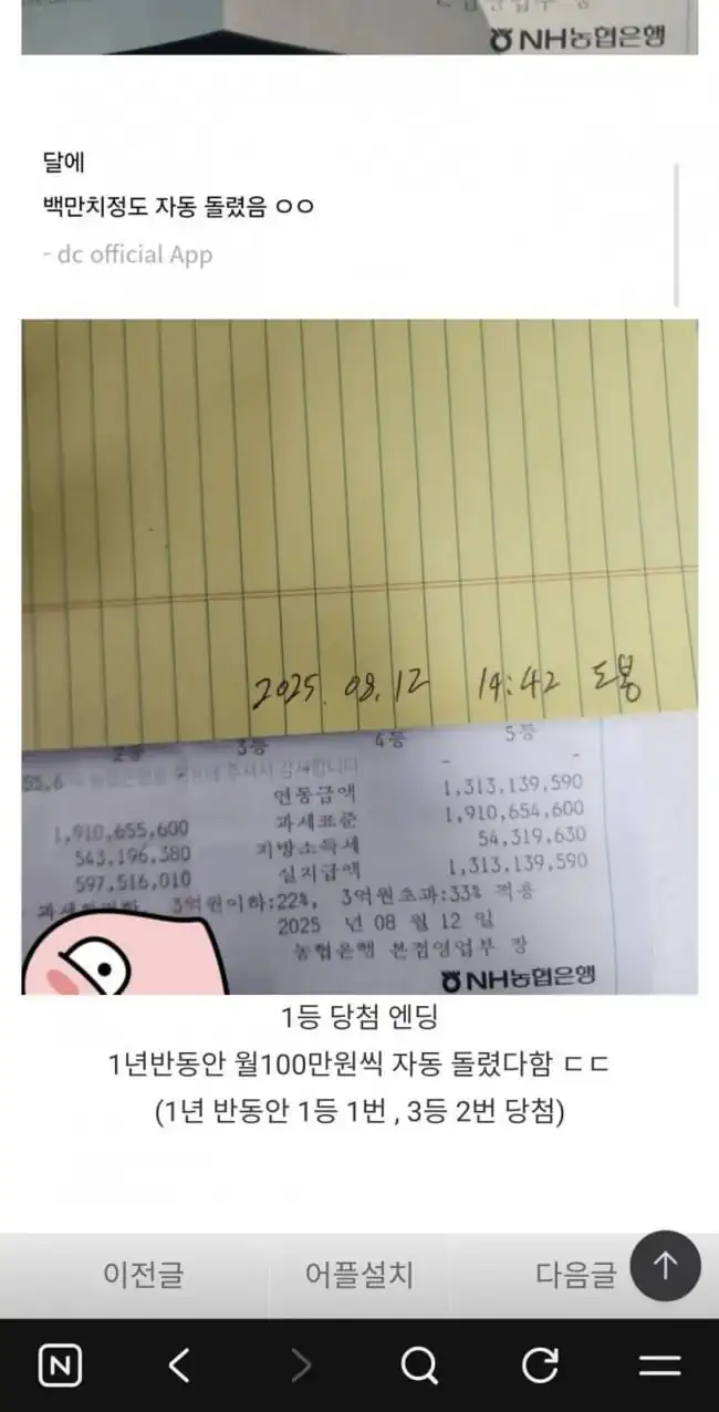 로또 매월 백만원씩 산 사람의 최후