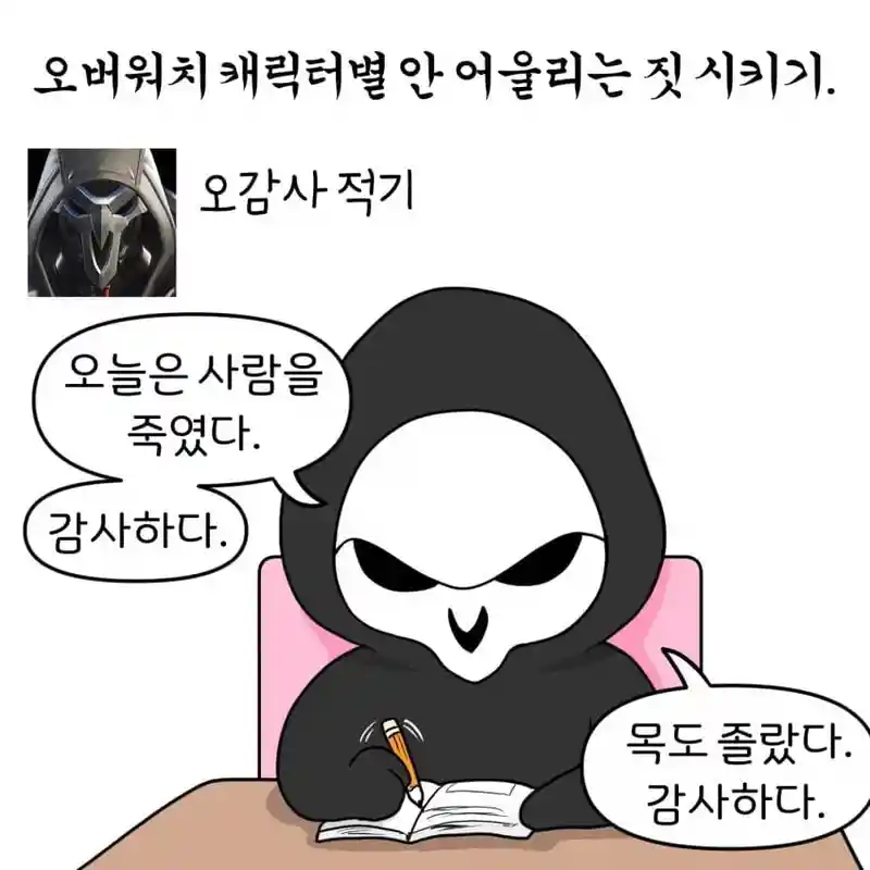 오버워치 캐릭터별 안 어울리는 짓 시키기.Manhwa