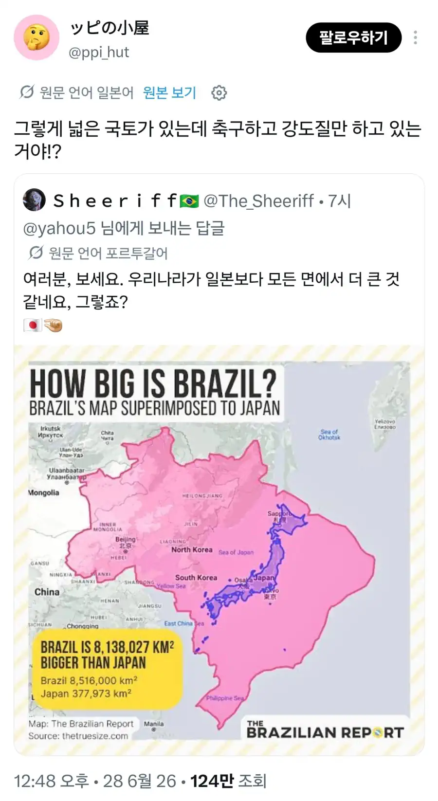 시비거는 브라질인 줘패는 일본인