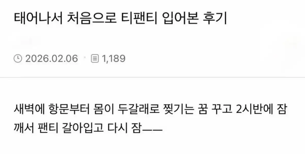 태어나서 처음으로 티팬티 입어본 후기.jpg