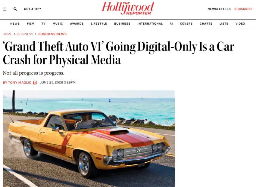 락스타, GTA6 디스크 생산계획 없다