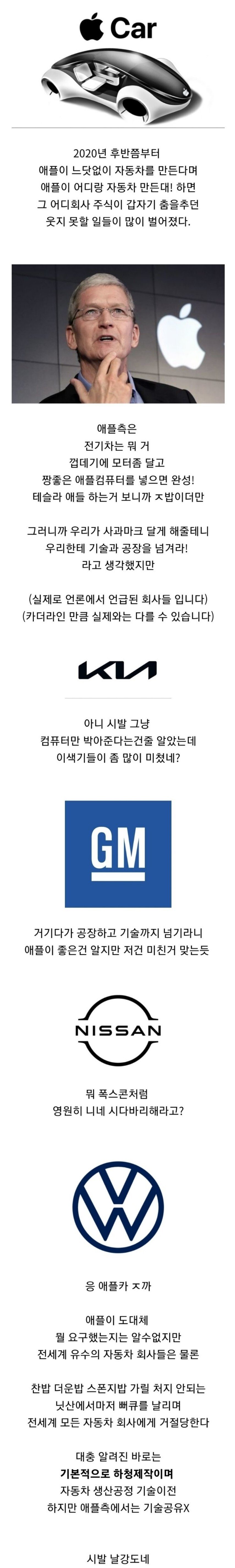 애플카 쳐망하게 된 과정