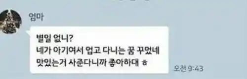 별거없이 짠한 어머니 카톡