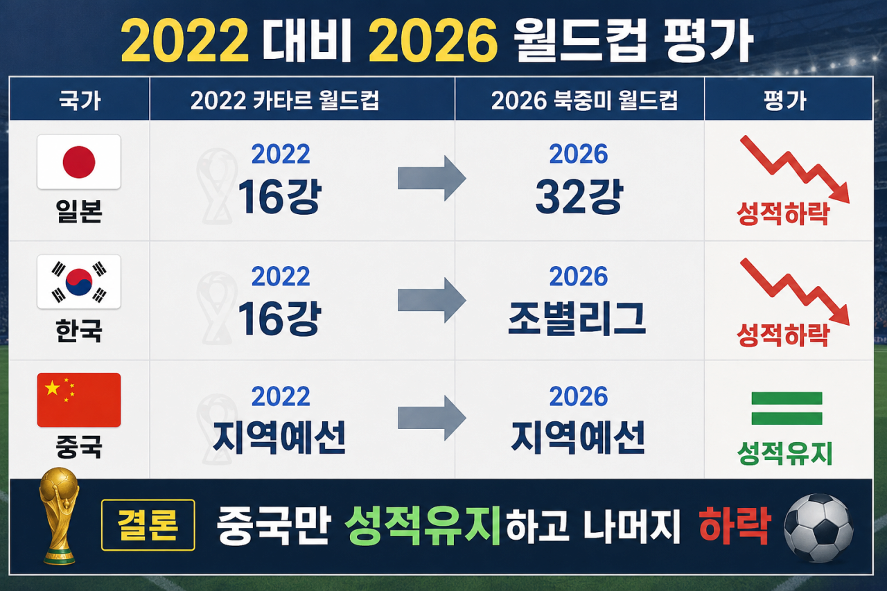 한중일 월드컵 최종 평가