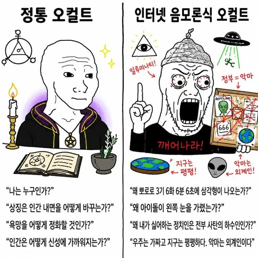 정통 오컬트 vs 현대 오컬트