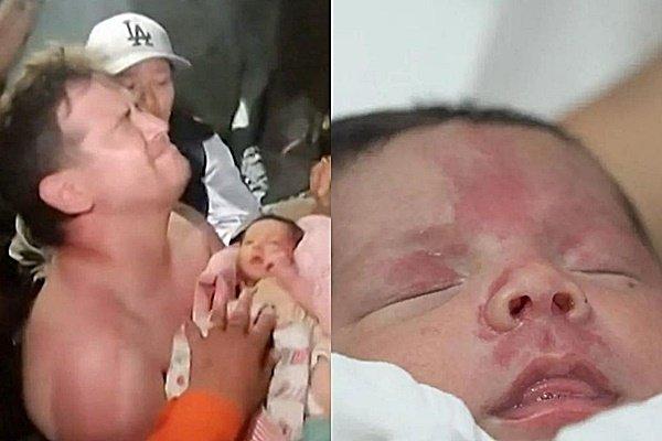콘크리트 잔해에 깔린 엄마…생후 18일 아들 안고 32시간 버텼다
