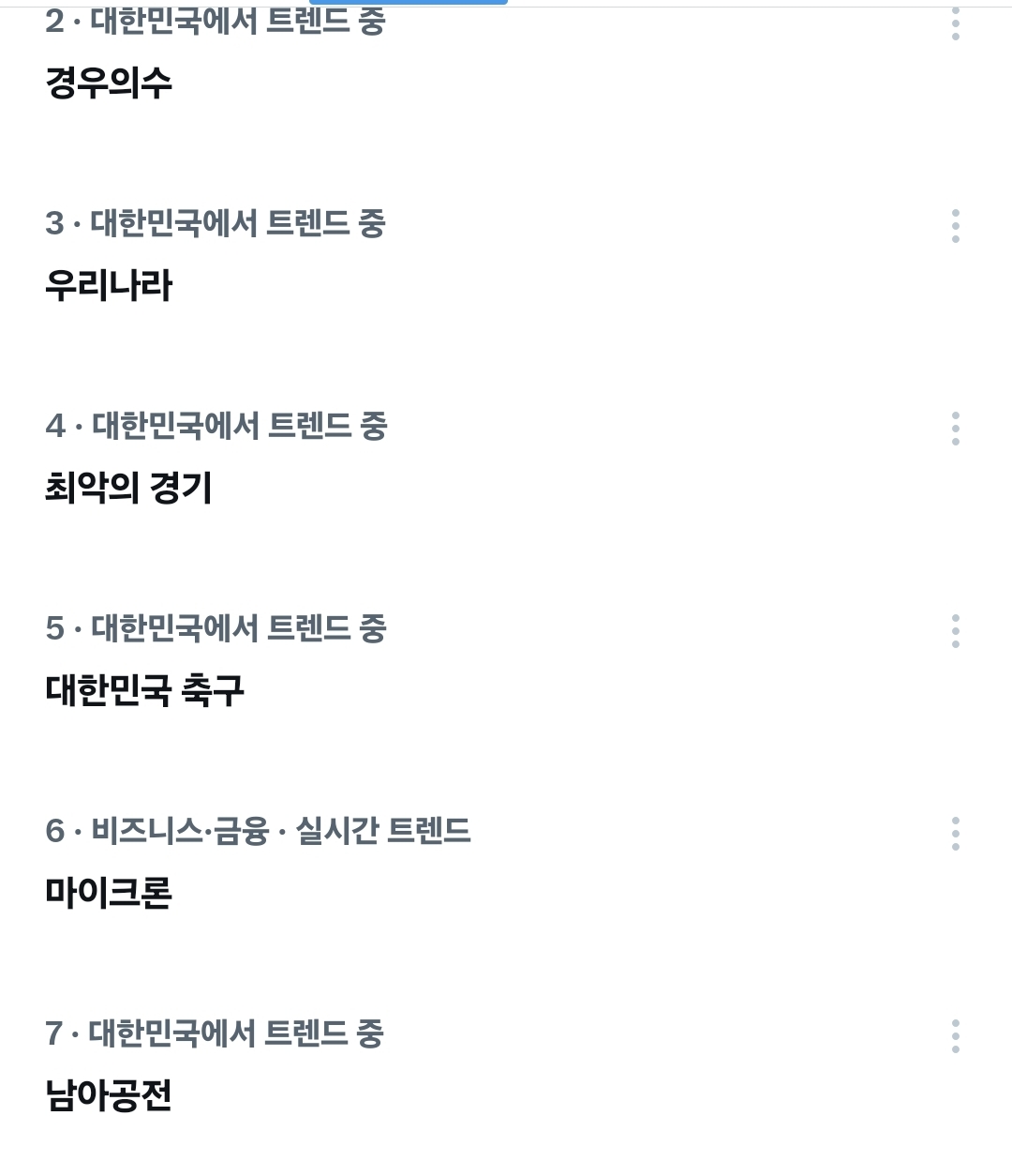 현재 트위터 실시간 트랜드 상황.jpg