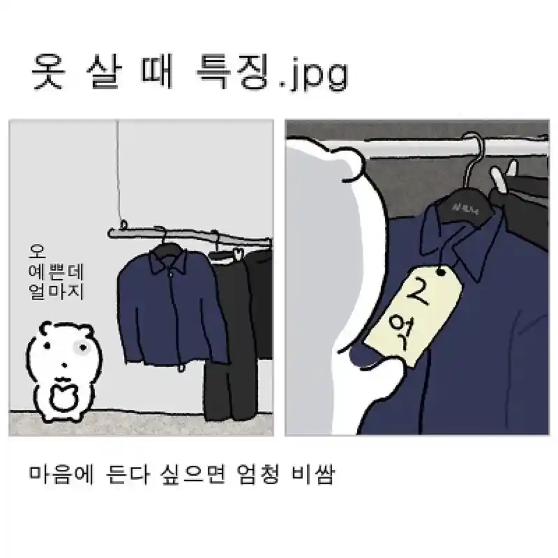 옷 살 때 특징