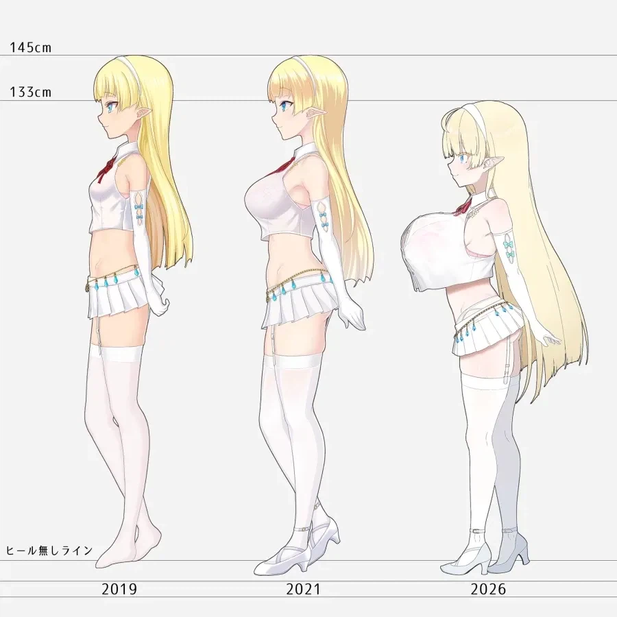 약후) 어느 일러스트레이터의 자캐 변화